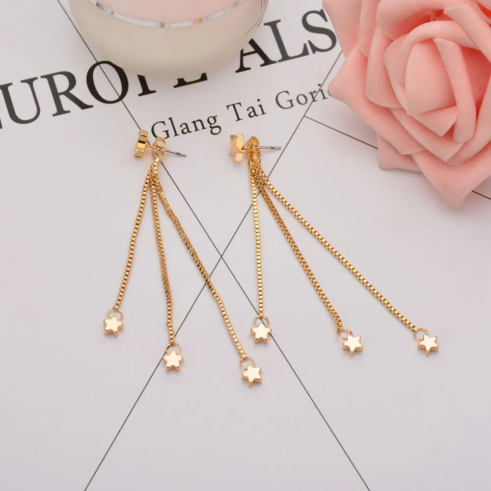 Mestilo Новые корейских ювелирных Мими звезды Длинные кулон кисточкой Висячие