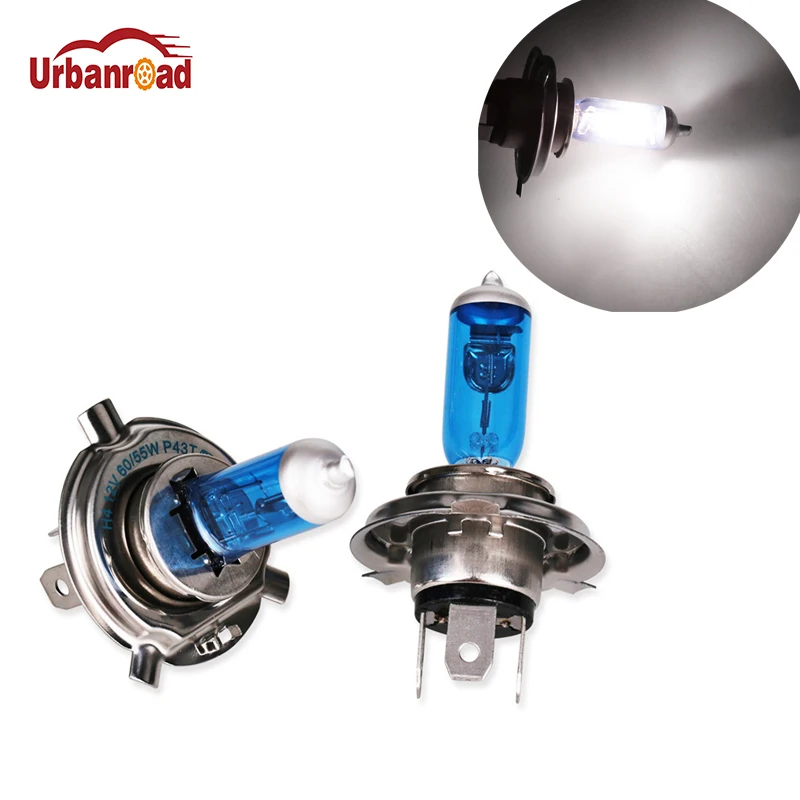 

2Pcs/Pair H4 55W 60W Halogen 6000K High Low Beam Light Headlight Bulb Auto P43T H4 6000K DC12V Xenon White Car Fog Lamp