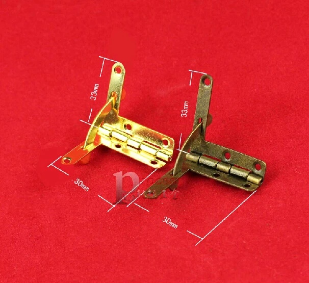 50 шт./лот Античная бронзовая шарнирная опора Семь слов мелкие петли 33*30 мм