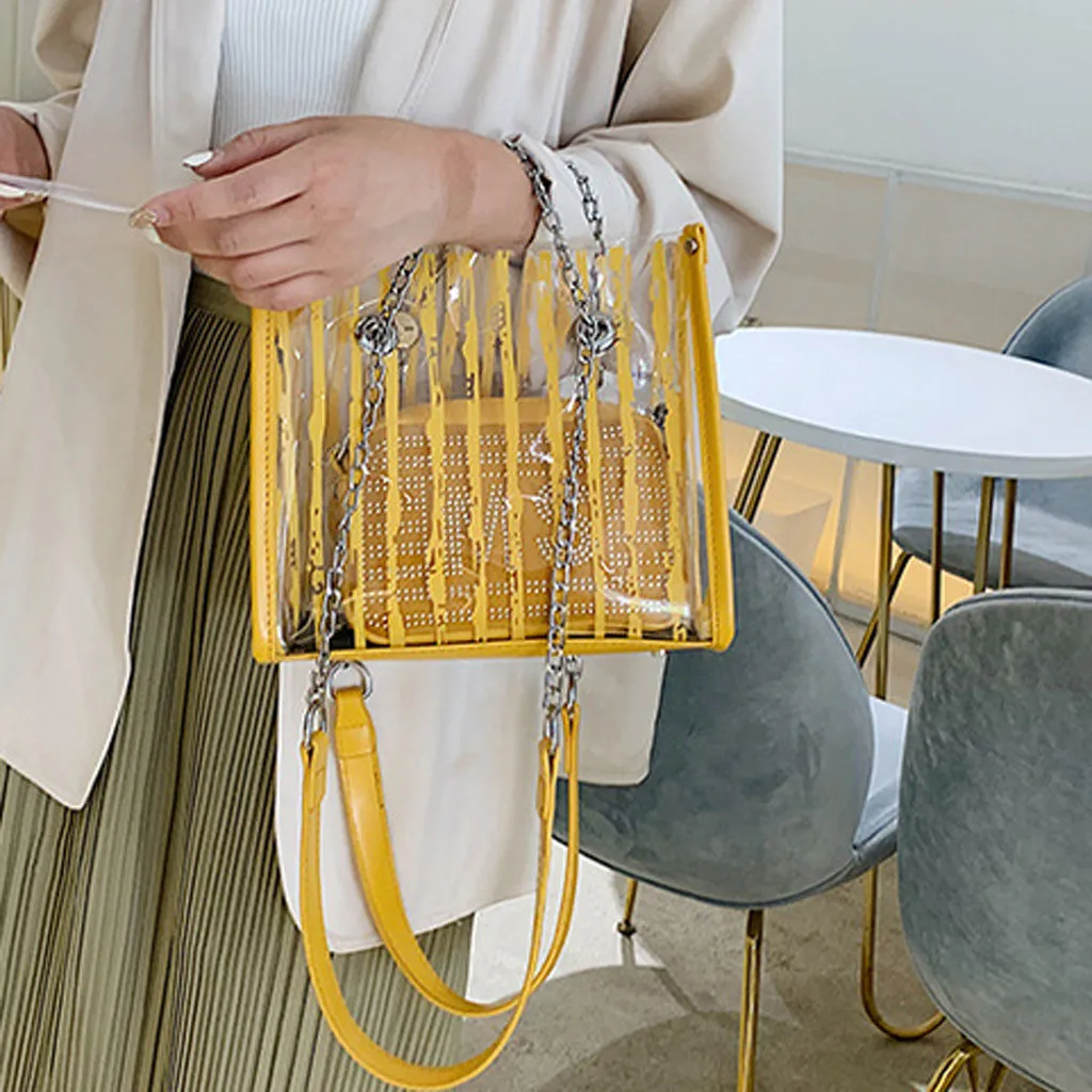 Женская Повседневная прозрачная сумка через плечо Moda Saco 50 лето 2019 | Багаж и сумки