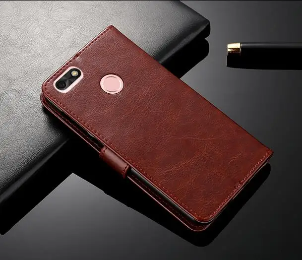 Для huawei Y6 Pro SLA-L02 SLA-L22 SLA-TL00 чехол Премиум кожаный бумажник чехол для huawei P9 Lite Mini huawei Nova Lite - Цвет: Brown