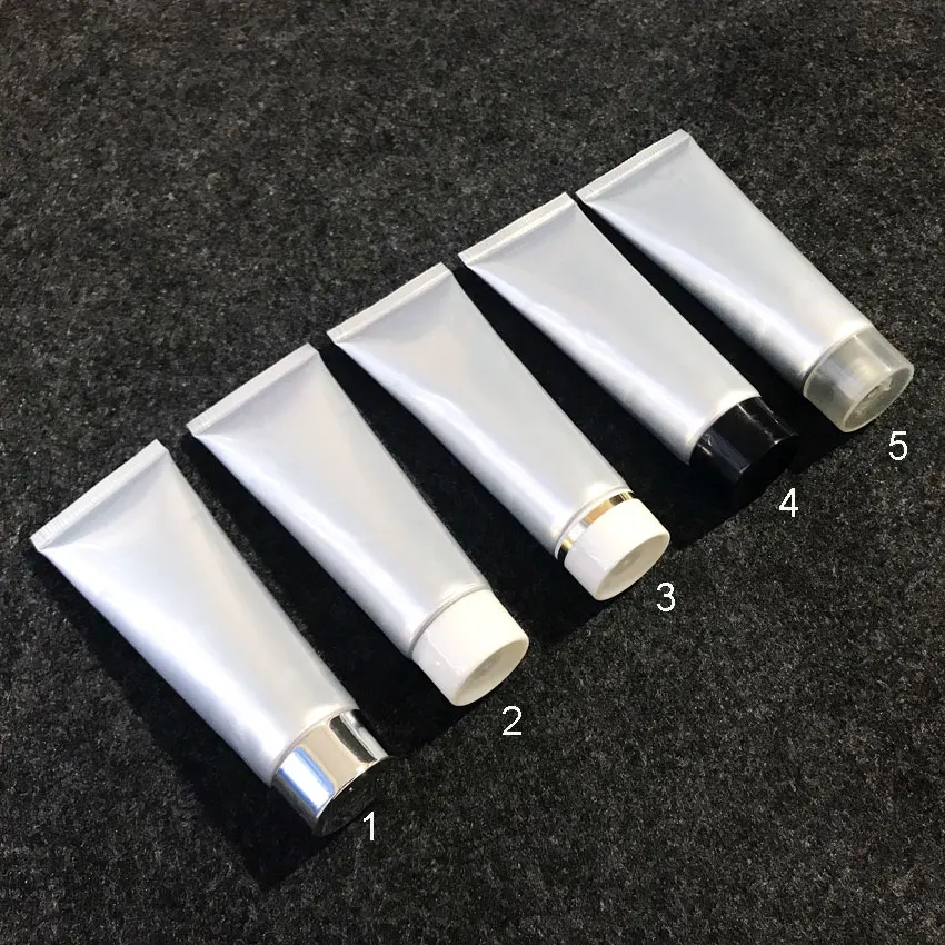 

300pcs 30ml/g High Class Empty Silver Eye Cream Storage Tube, Cosmetic Soft Hose Containers,Squeeze Skin Care Cream Soft Tube