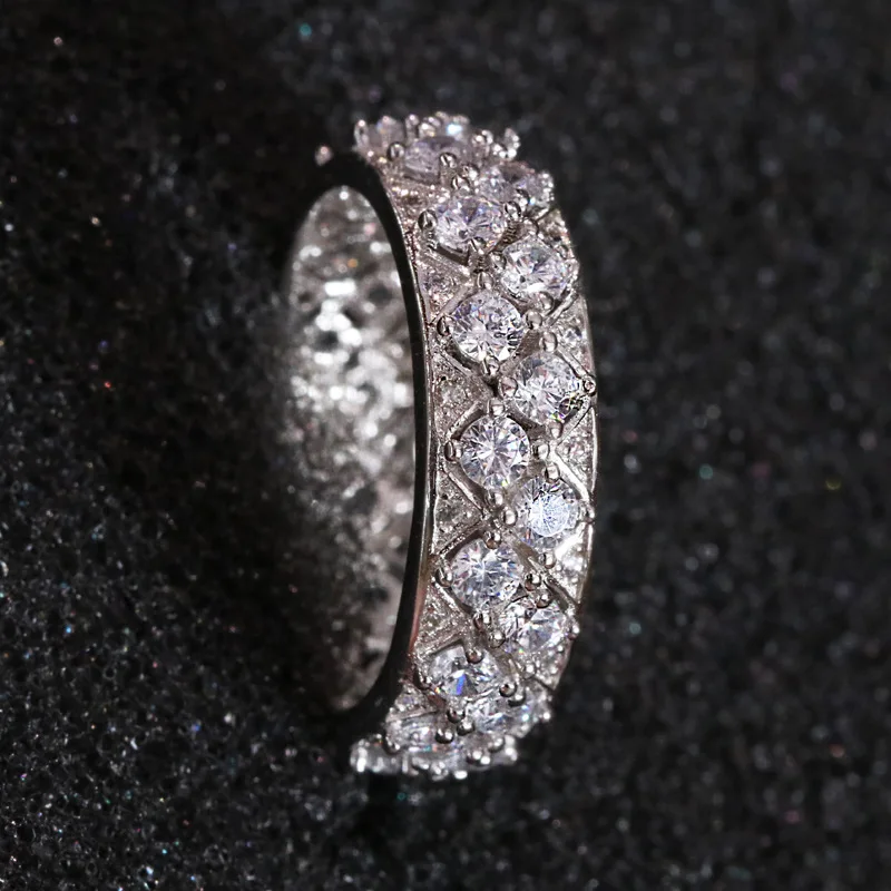 Женское кольцо из серебра 100% пробы с фианитом|Кольца для помолвки| |