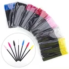 Щеточка одноразовая для ресниц, палочка-аппликатор для наращивания ресниц, инструменты для макияжа, 50 цветов