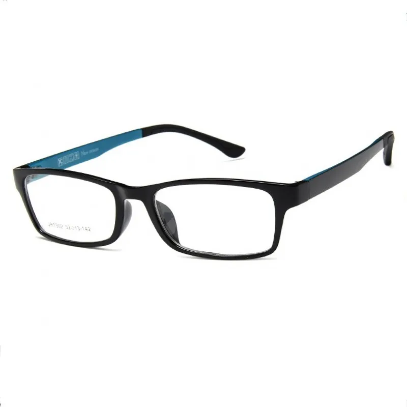 BLACK BLUE Модные брендовые мужские очки с тонкой оправой, оптические очки TR90, винтажные женские очки по рецепту, ультралегкие - Цвет оправы: BLACK BLUE