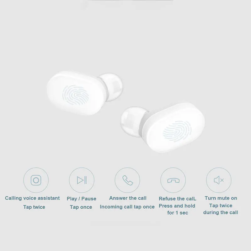 

Original Xiaomi AirDots Mi TWS Earphone Bluetooth 5.0 Touch Control mini Headset Youth Handsfree Earphone 2PCS With Charging Box