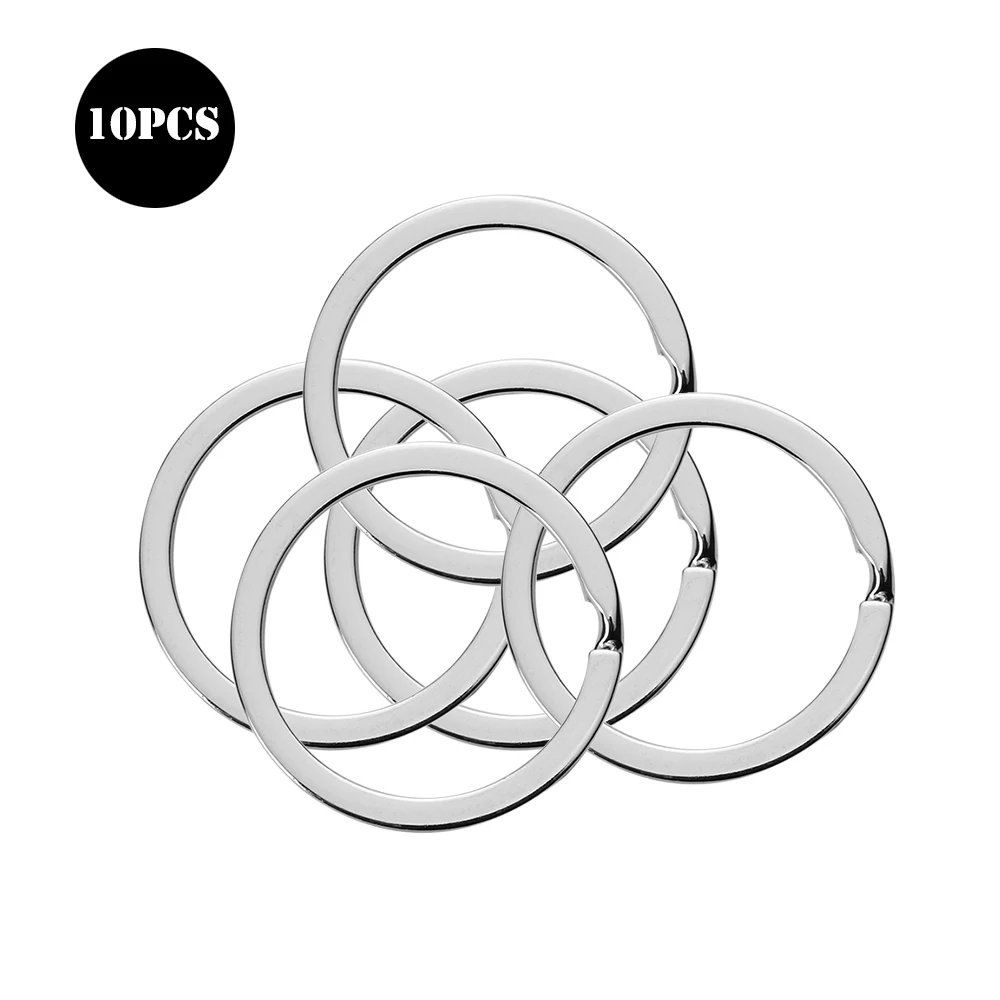 10 шт покрытые серебром Цвет брелок автомобильный для ключей с Разделение кольцо
