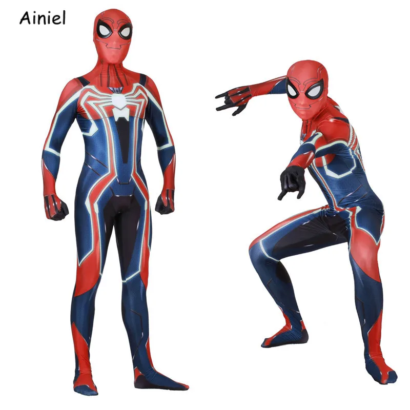 Новинка, PS4, Insomniac, костюм Человека-паука, маска, костюм для взрослых, игры Человека-паука, косплей, костюм человека на Хэллоуин, спандекс, для взрослых и детей
