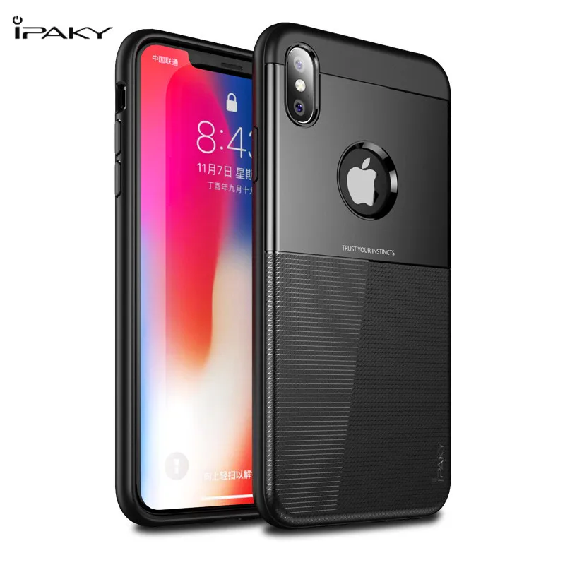 Чехол IPAKY для iphone XS MAX Гибридный Силиконовый защитный армированный мягкий чехол