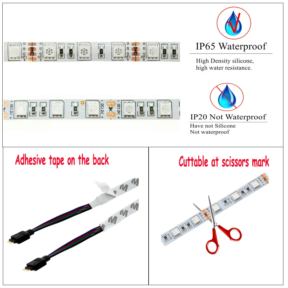 BLYN WI-FI Светодиодные ленты 5050 RGBW RGB диода света Водонепроницаемый IP65 5 м канат +