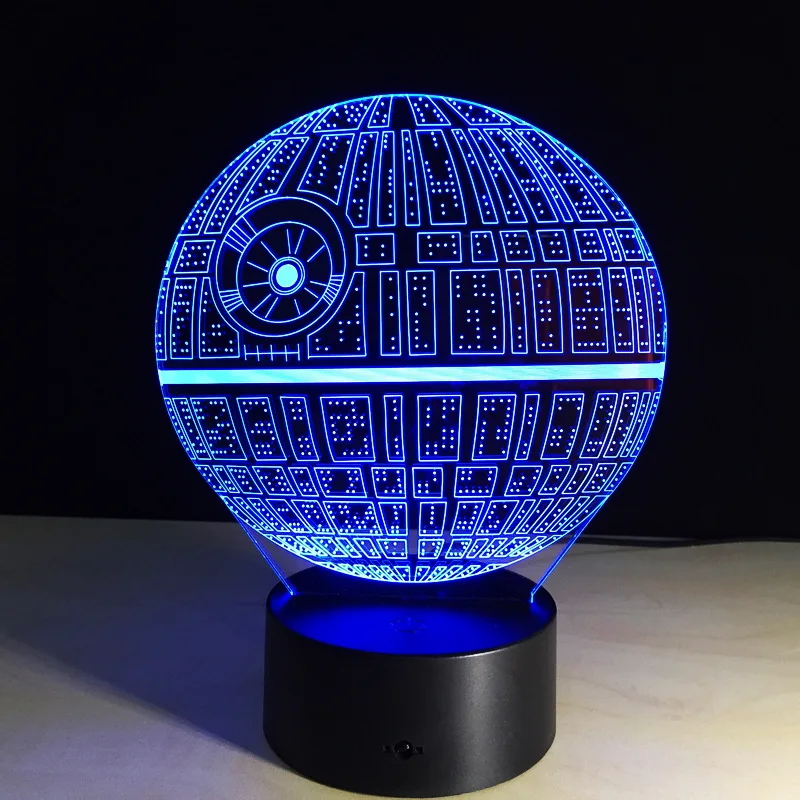 World Yea Звездные войны Звезда смерти 3D LED ночник сенсорный выключатель настольная