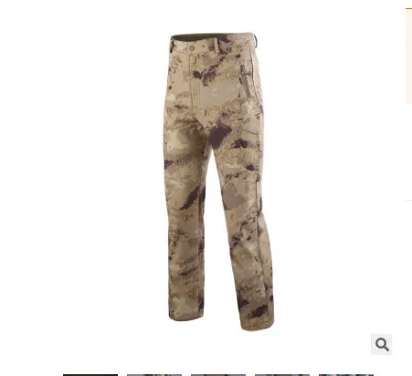 yellow camouflage Зимние теплые мягкие водонепроницаемые флисовые лыжные штаны для верховой езды, охоты, рыбалки, альпинизма, теплые ветрозащитные тактические брюки - Цвет: yellow camouflage