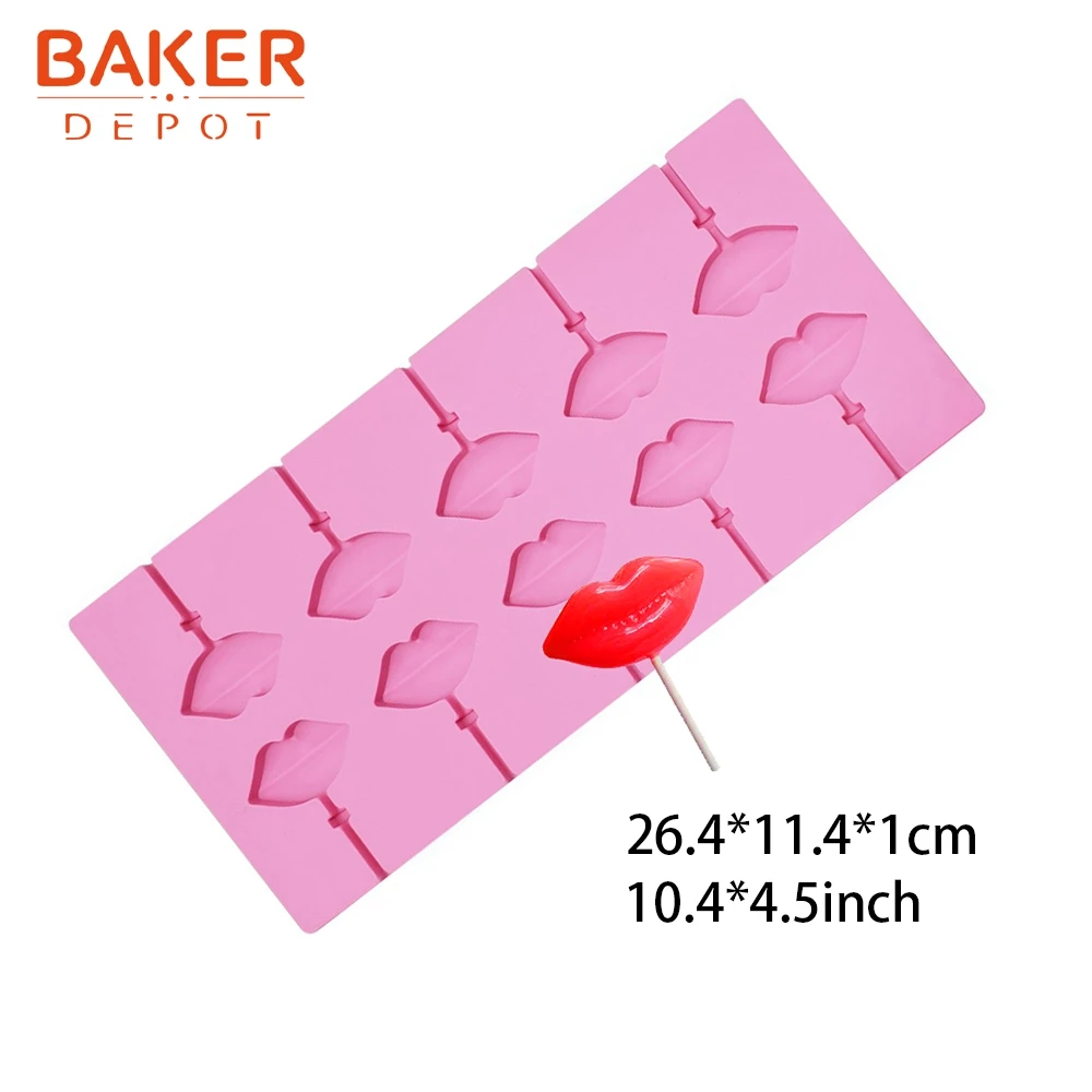 BAKER DEPOT силиконовая форма для леденцов форма губ конфеты Мармеладные форма для торта украшение печенья форма для печенья шоколадный лед инструмент 10 отверстий