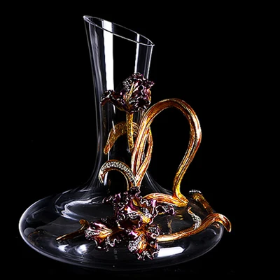 A wine decanter 1pcs Эмаль Ирисы бессвинцовое Хрустальное стекло красное вино бокал wakeup набор бокал для вина чашка для шампанского свадебный подарок Питьевая утварь - Цвет: A wine decanter 1pcs