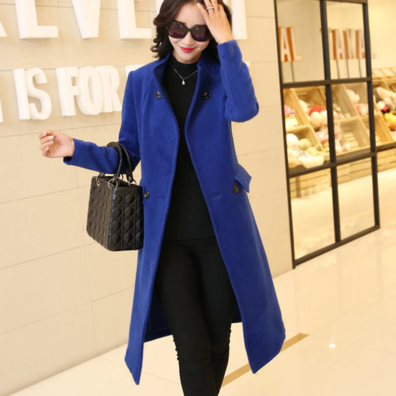 2018 Новая мода осень зима полушерстяное Женское пальто высокого качества