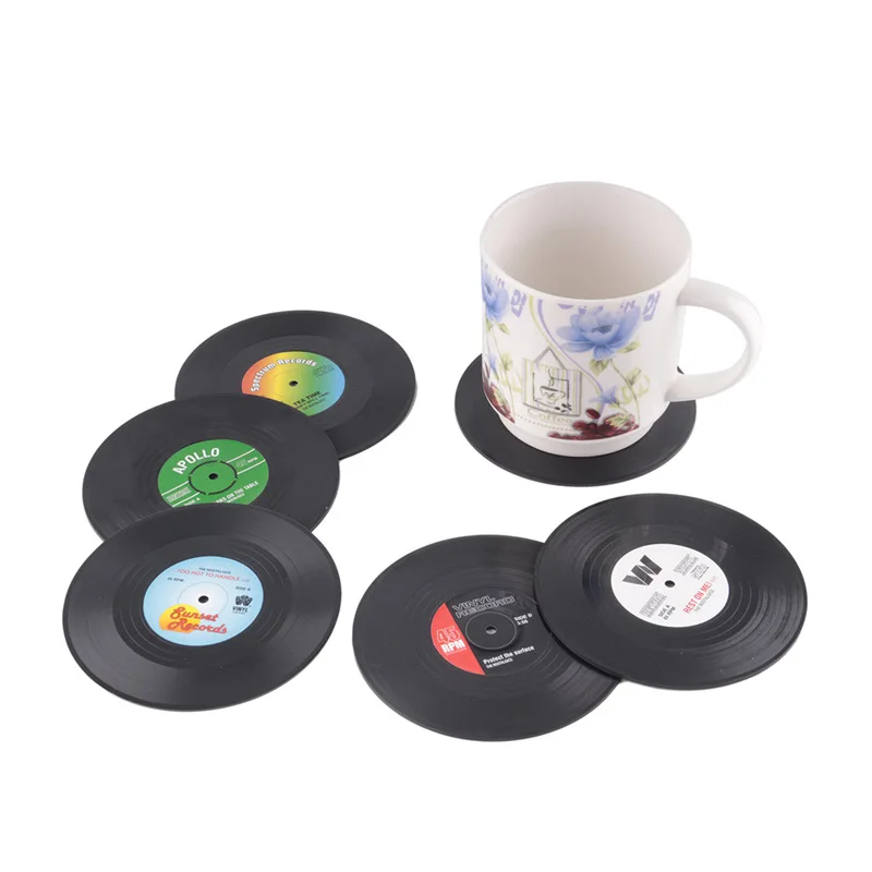 6 шт./компл. круглый стол коврик для стеклянной чашки посуды виниловые CD