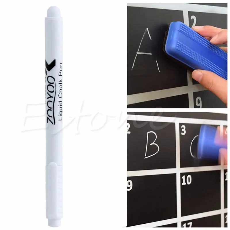 Белая жидкая меловая ручка/маркер для стеклянных окон Классная доска