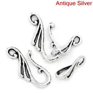 Застежки-тогл DoreenBeads из цинкового сплава серебристого цвета 25,5 мм x 12 мм (1 