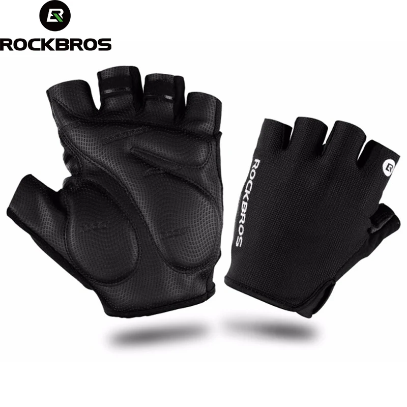 ROCKBROS перчатки для велоспорта спортивные летние дышащие перчатки на полпальца противоударные MTB перчатки для горного велосипеда Мужская одежда для велоспорта