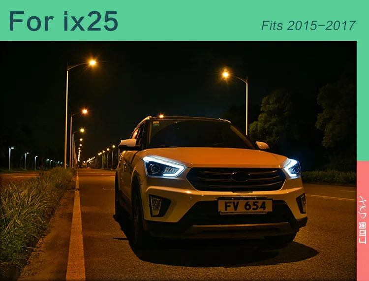 АКД бренд фары для hyundai Creta фара- IX25 светодиодный фар DRL поворотов Bi Xenon объектив hid вариант