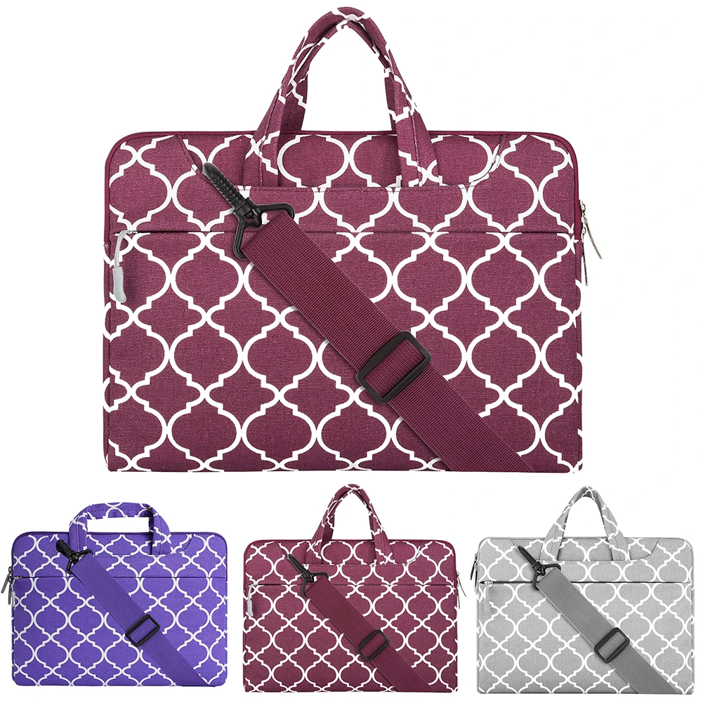Мужские и женские прямоугольные портфели, сумки для ноутбука, холщовые деловые дорожные сумки с геометрическим узором, сумка на плечо, чехол для переноски, подарочное хранение