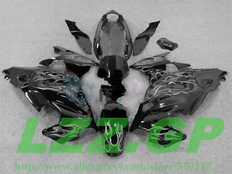 Окрашенный Белый Пламя Черный ABS обтекатель для Suzuki GSX600F GSX750F 97 98 99 00 01 02 03 04 05 06 GSX 600F