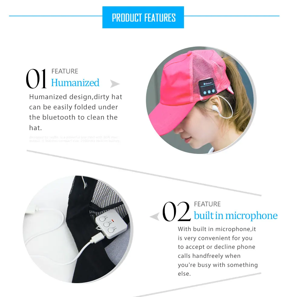 Vapeonly беспроводной Bluetooth колпачок для наушников, шапка для наушников, уличная бейсболка, солнцезащитные шляпы с микрофоном, наушники для мобильного телефона