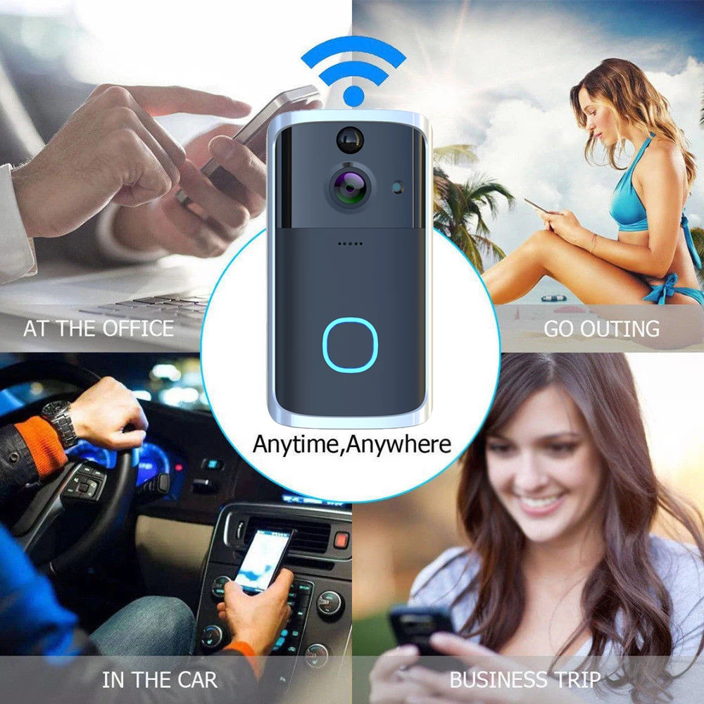 Smart беспроводная камера Wi-Fi для дверного звонка видео Беспроводной дистанционный дверной Звонок перезвон телефон приложение