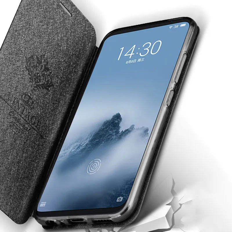 Для meizu 16th чехол Флип кожаный Mofi для plus силиконовый 16 подставка держатель |