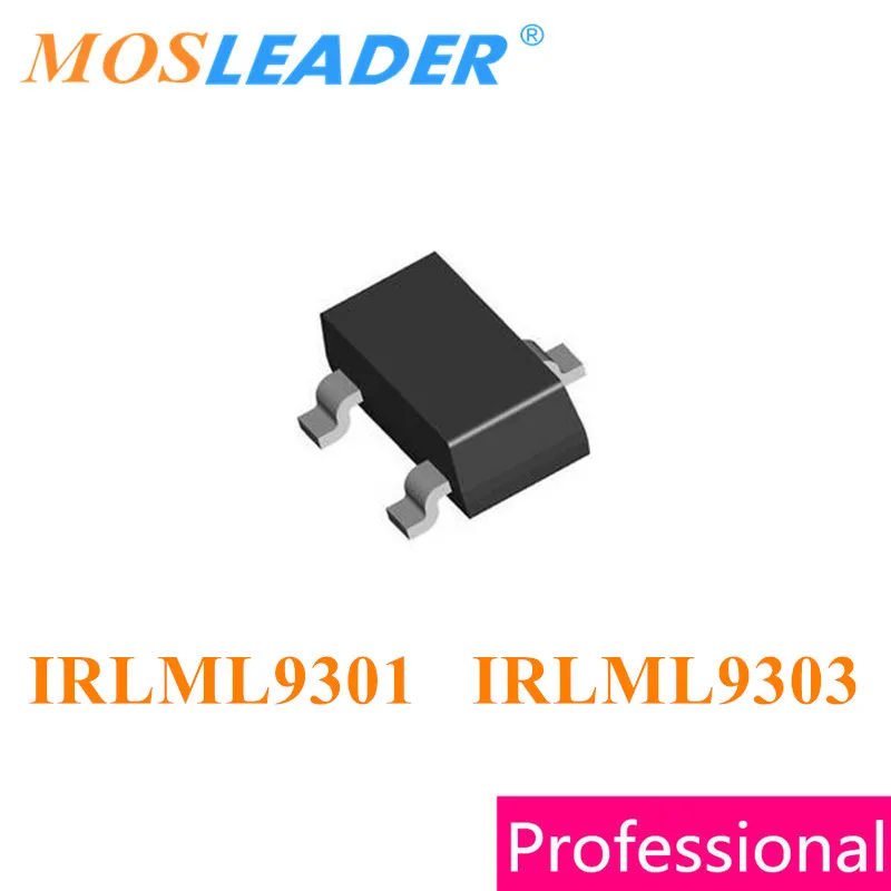 Mosleader IRLML9301 IRLML9303 SOT23 3000 шт. IRLML9301TRPBF IRLML9303TRPBF IRLML9301PBF P Channel 20V 30V китайский|Запасные