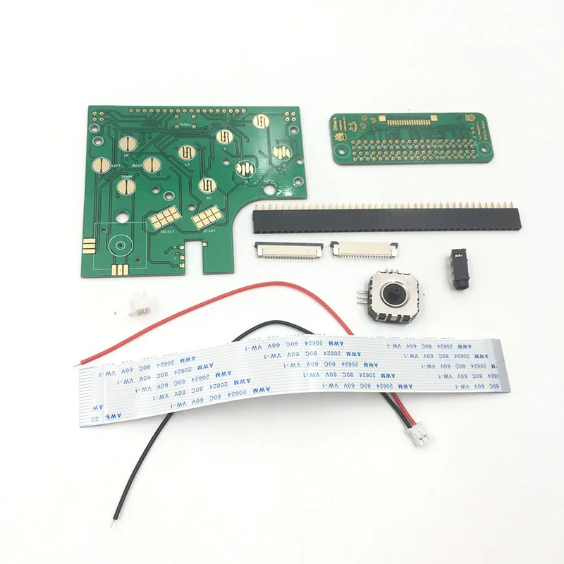 5 комплектов для Game Boy GB Zero DMG-01, 6 кнопок, печатная плата, переключатель, провод и разъем, комплект для Raspberry Pi GBZ