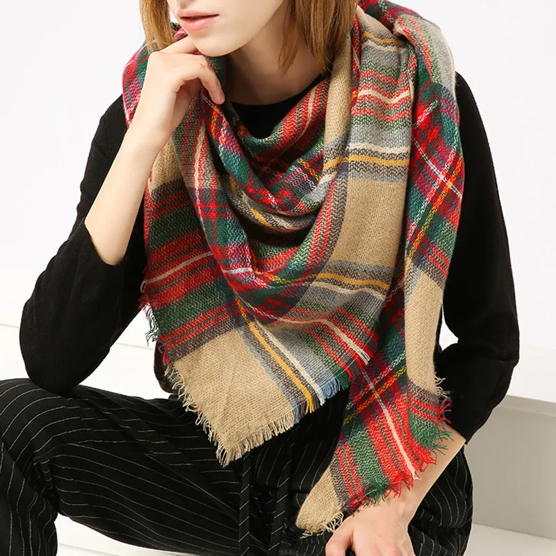 2017 модный роскошный брендовый зимний треугольный шарф дизайнерский для женщин