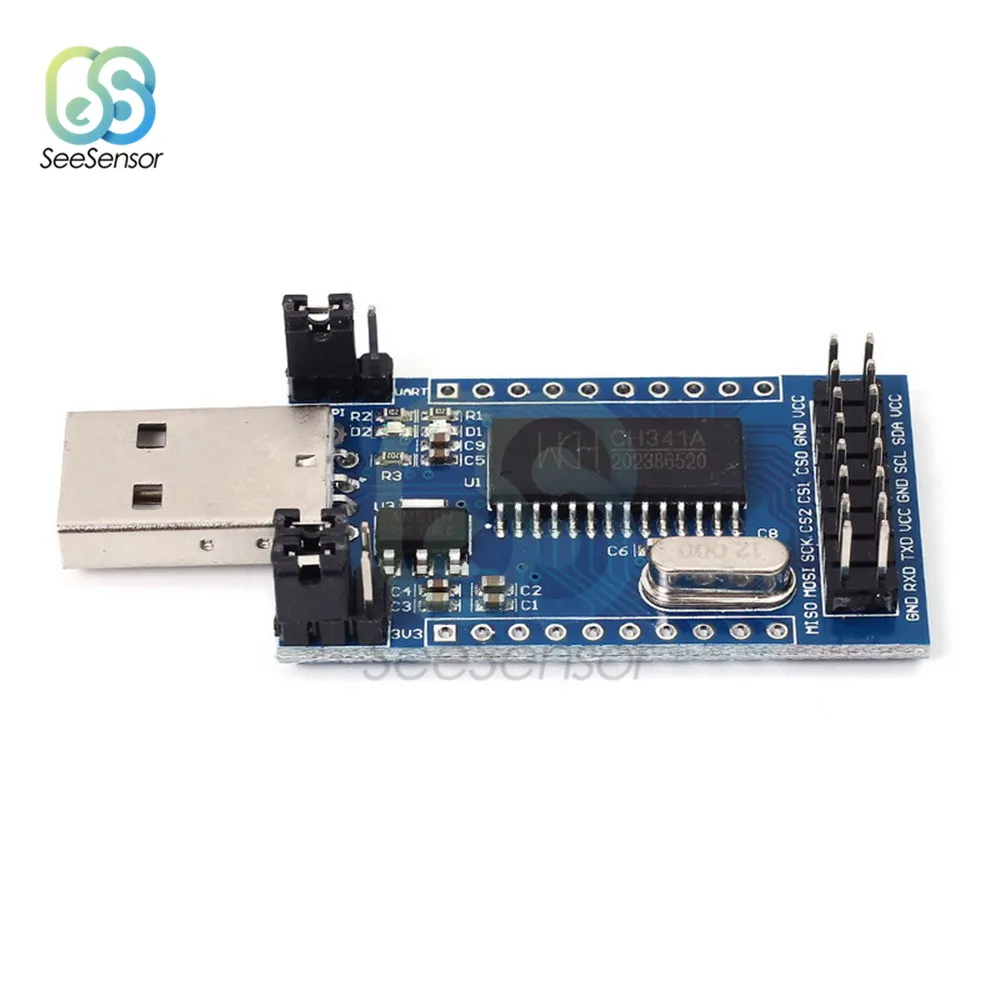 CH341A программатор USB для UART IIC SPI I2C конвертер параллельных портов встроенный рабочий индикатор модуль лампы