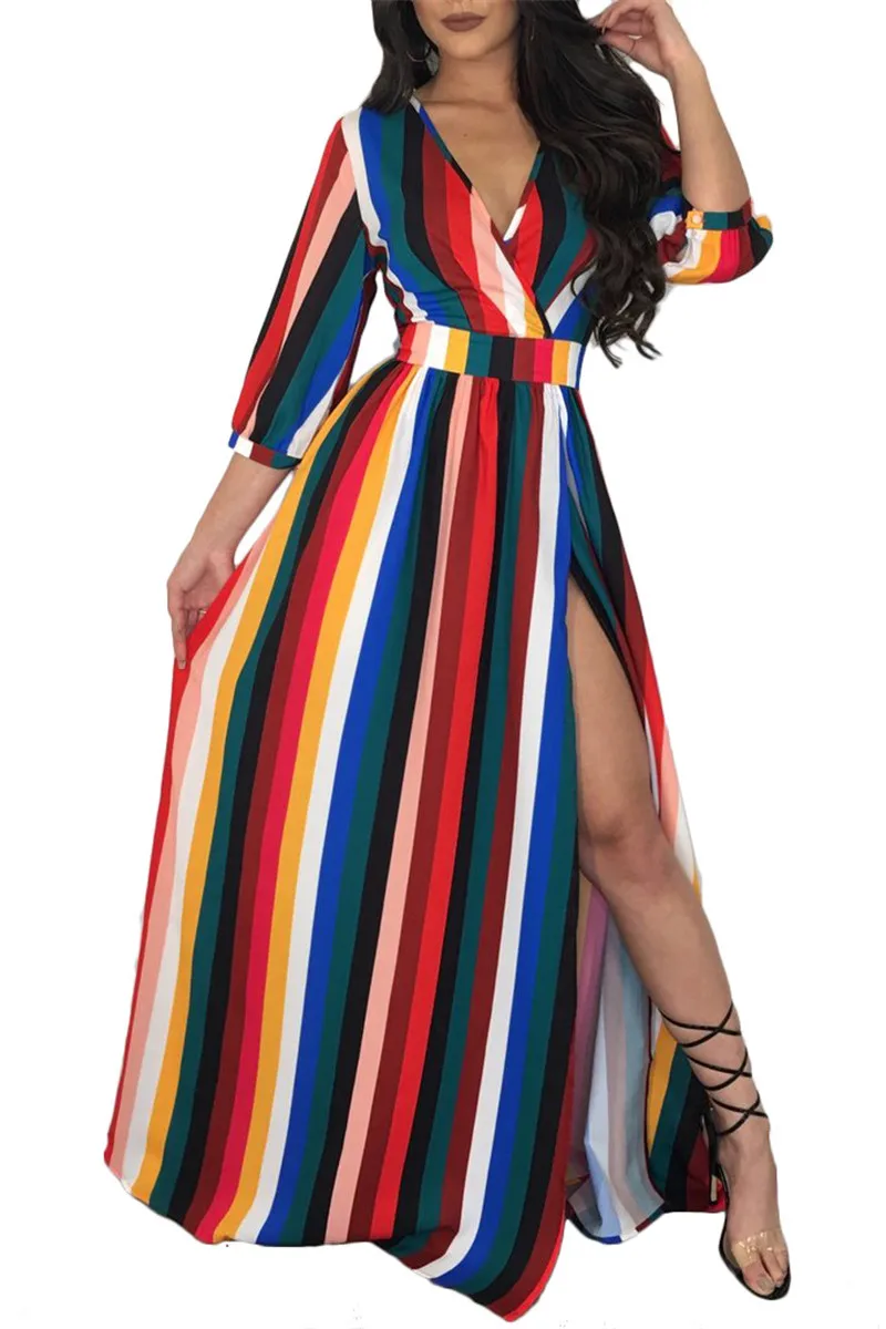 Женское платье макси с открытыми плечами и рукавами сексуальное осеннее длинным