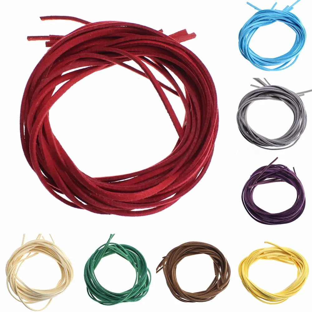 Плоский шнур из искусственной замши Корейский Бархатный кожаный веревка сделай