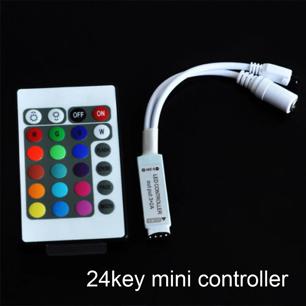 Светодиодный мини-пульт дистанционного управления RGB 12 В 24 3/24/44key ИК 17key RF диммер DIY