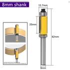 8 мм shank-1PCS, бесплатная доставка cnc карбид вольфрама фреза, деревообрабатывающий фреза, 2 флейты прямой край обрезки Концевая фреза