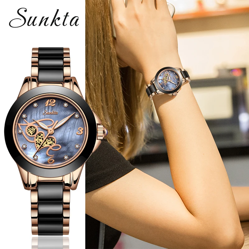 

SUNKTA NEW Rose Gold Watch Women Quartz Watches Ladies Top Brand Luxury Female Wrist Watch Girl Clock Wife Gift Relogio Feminino