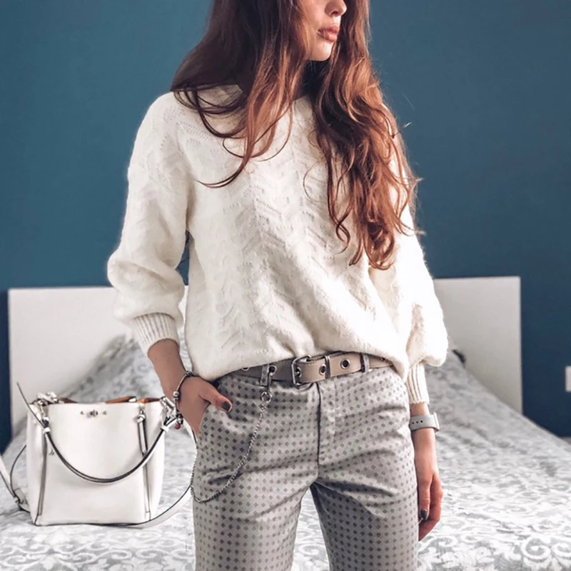 Женский вязаный кашемировый свитер Shellsuning мягкий утолщенный пуловер с