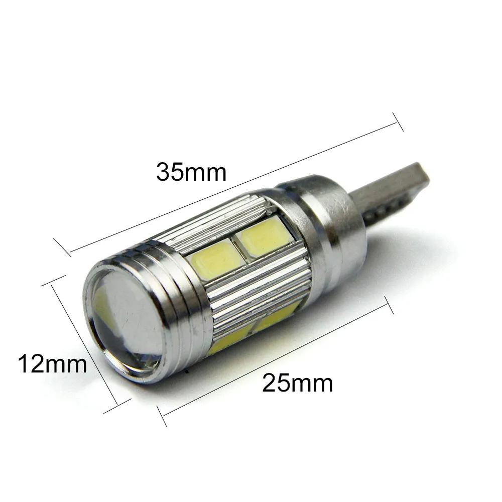 Автомобильный авто светодиодный 194 W5W Canbus 10 SMD 5630 5730 светильник Bulb12V только 4 Вт 6000 К