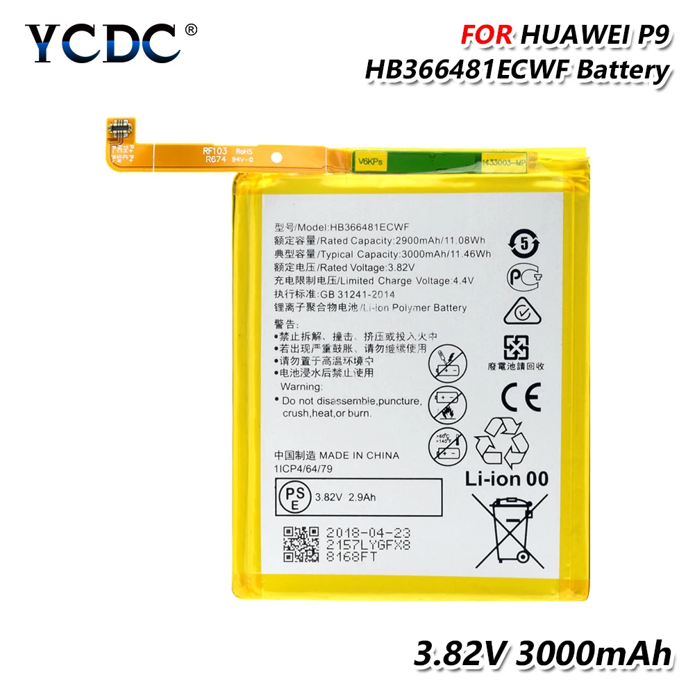 HB366481ECWF батарея для huawei Honor 8 Honor 5C Ascend P9 P10 Lite G9 Lite Li-Ion Li-Po литиевая аккумуляторная батарея для телефона