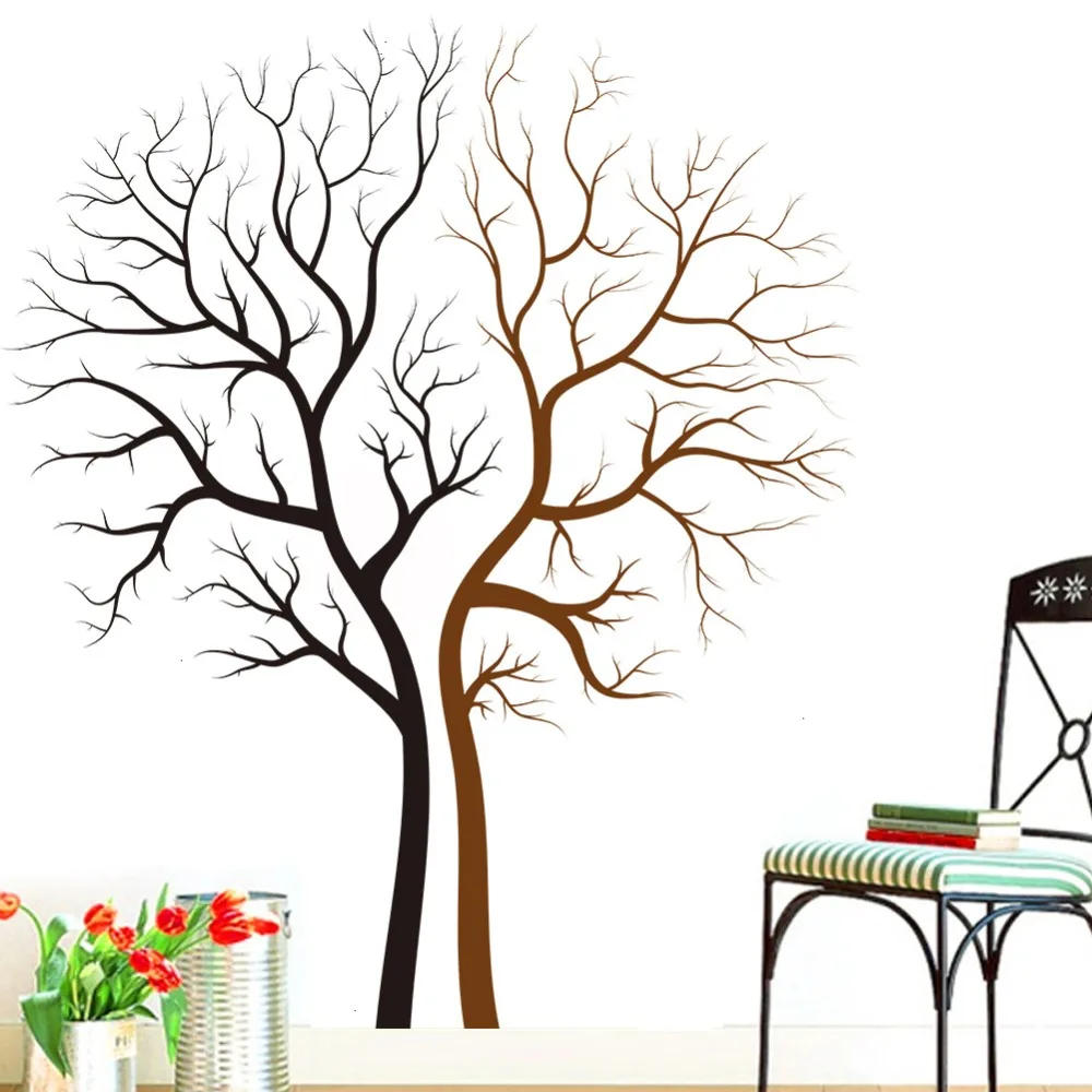 Необычные пара влюбленных дерево стены наклейки съемный виниловые Книги по