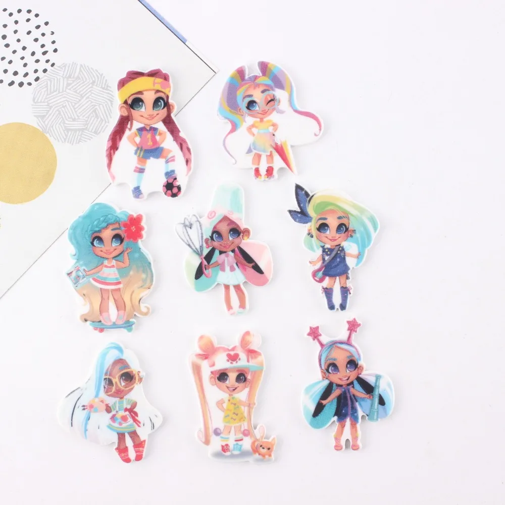 10 шт./лот кавайные плоские каучуковые волосы принцессы кабошоны