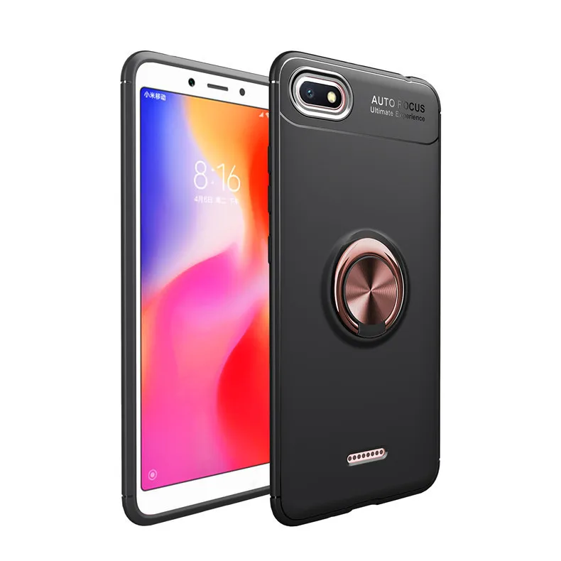 Чехол для Xiaomi Redmi 6A, чехол для Xiaomi Redmi 6, Модный деловой чехол с магнитным кольцом на палец, задняя крышка для телефона, 5,45 дюйма