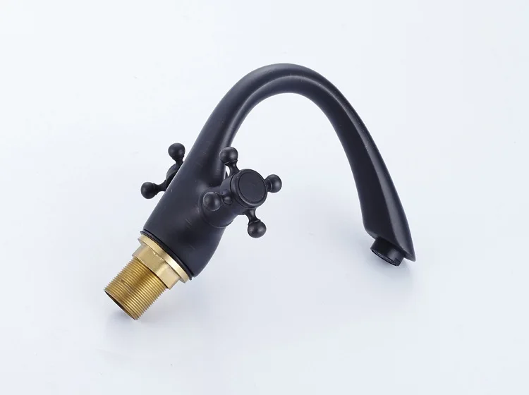 Бесплатная доставка кран для умывальника Senducs с твердой латунной черной