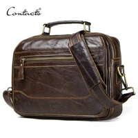 contacts new oil cow leather mens messenger bag male satchel bag men crossbody bags masculina bolso big casual shoulder bags