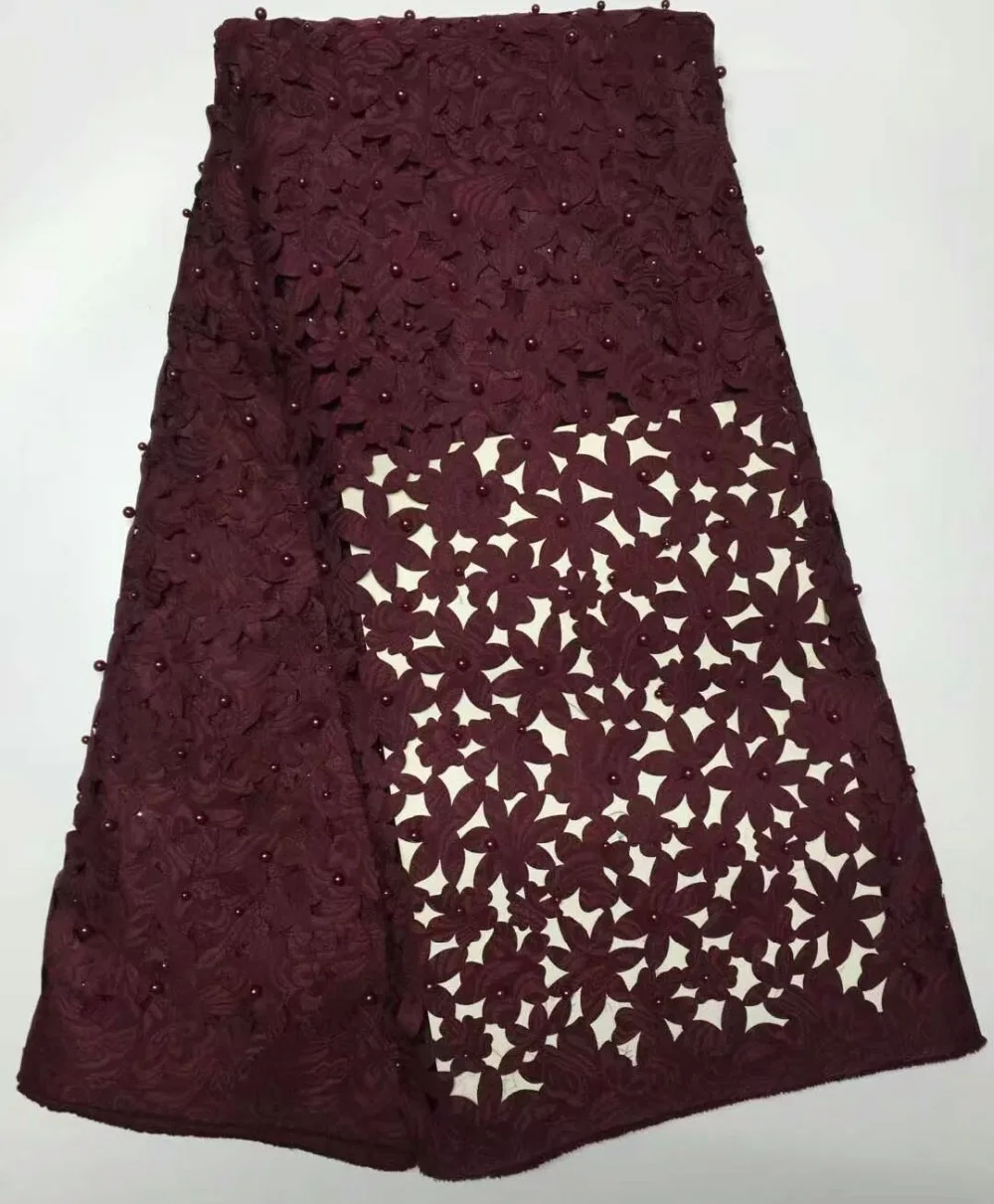 Новейшая африканская ткань высокого качества с бусинами доступна в