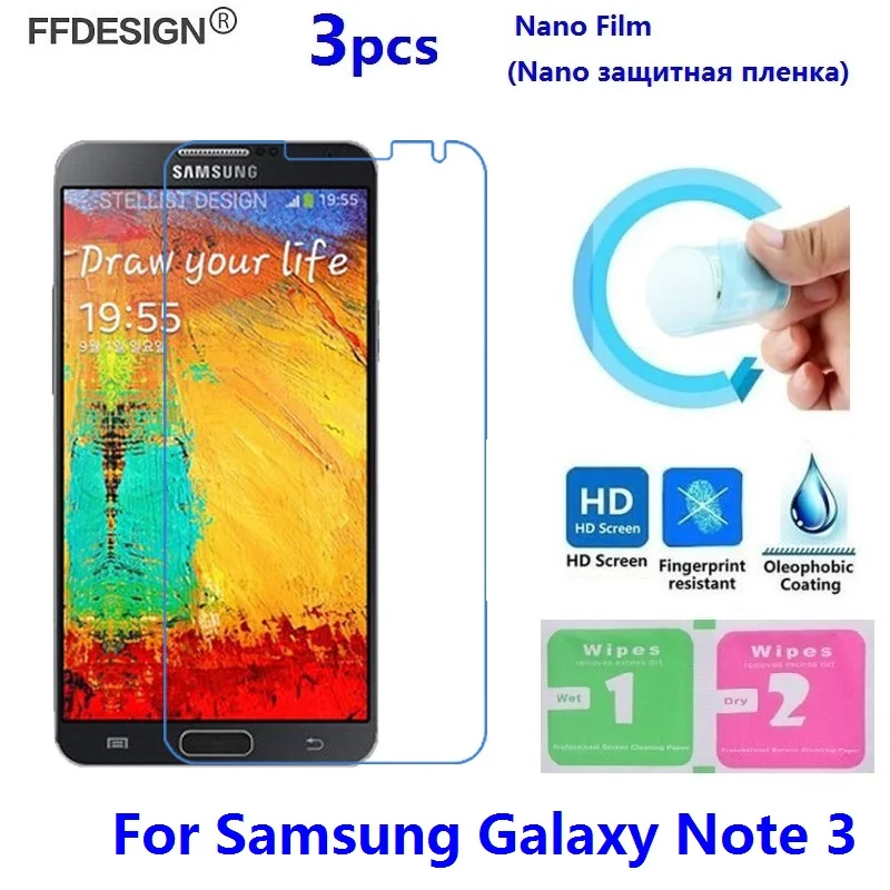 

For Samsung Galaxy Note 3 Protective Film For Samsung Galaxy Note 3 (Not Glass) Screen Protector Protection Nano Film Foil Saver