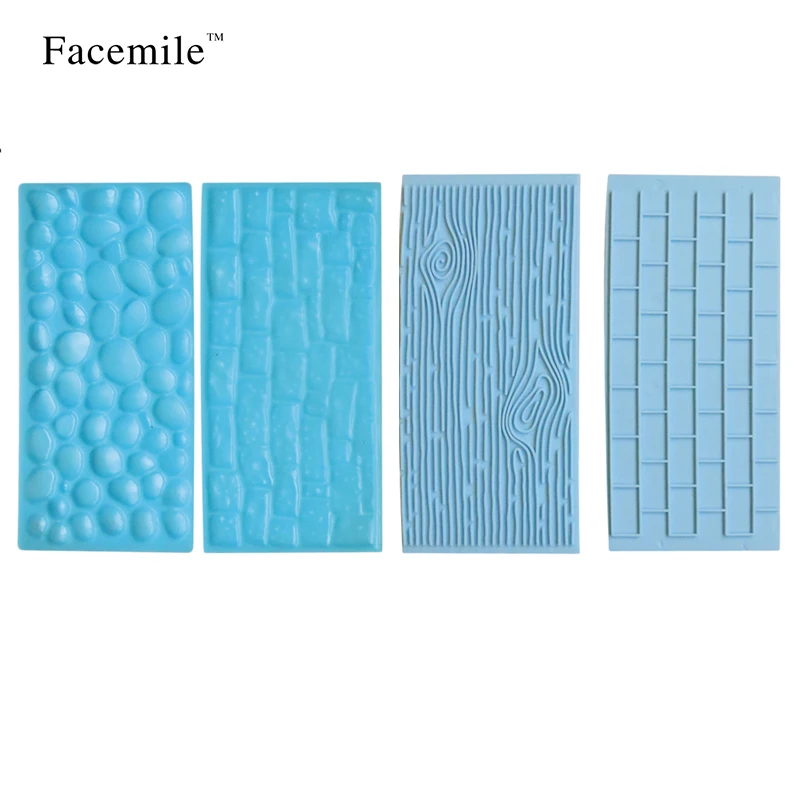Facemile 4 шт./компл. gumpaste Embosser помады Инструменты для декорирования впечатление мат
