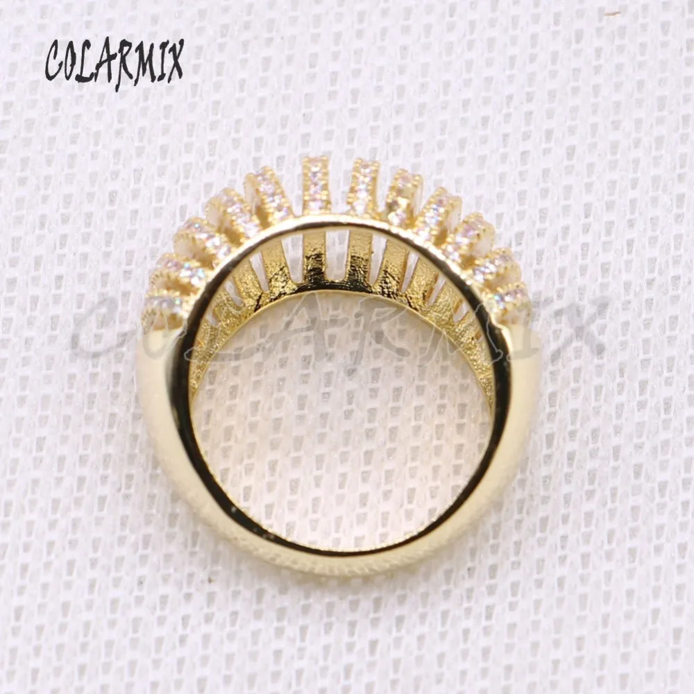 Мода гальваническим золото цвет металлические кольца ювелирные изделия микро